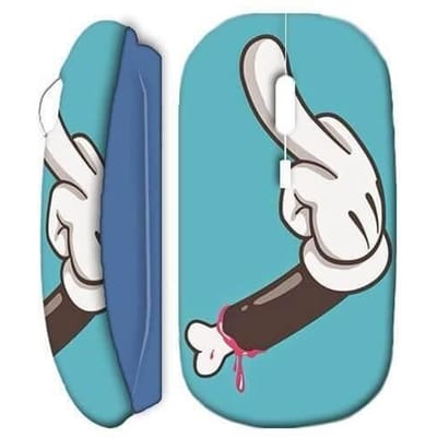 Souris Sans Fil - MANIACASE - Mickey Disney - Bleu - Compatible Mac et PC - USB wifi