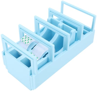 Zerodis Transparante Tape Dispenser - Blauw, Lichtgewicht en Gebruiksvriendelijk