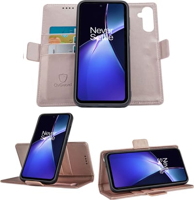 Geschikt voor OnePlus Nord CE4 Lite - Book Case Hoesje - Uitneembaar Hoesje - Magnetische Sluiting - Portemonnee Rose
