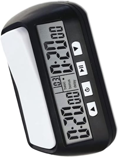 Digitale Schaakklok - Spel Timer - Toernooi Timing - Hoorbaar Alarm - 14 cm Lengte - Zwart