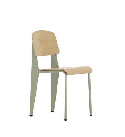 Vitra Standard - Stoel - Prouvé Gris Vermeer - Eiken licht