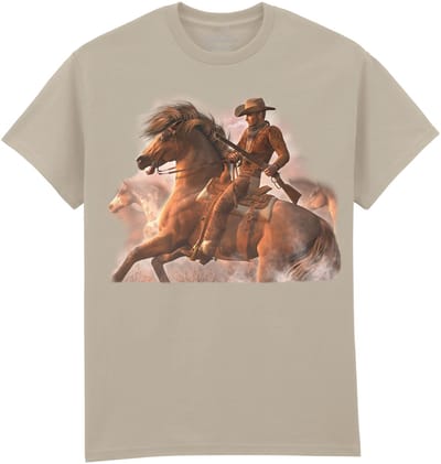 Paarden Cowboy The Range Rider The Coloured House T-shirt M