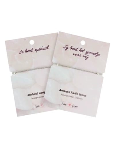 Hartje zomer armband Labradoriet - Love Gems