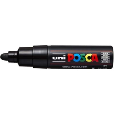 Posca marker met conische punt schrijfdikte breed zwart