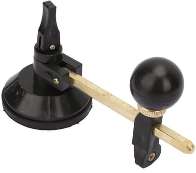 Dailygoods- Glassnijder Professioneel - Verstelbare Cirkelsnijder - Cirkelsnijder Papier/Karton - Zuignap - 6 Wielen - Snijdikte 3-12 mm