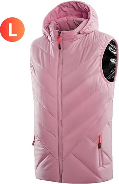 Nivard Verwarmde Bodywarmer - Heated Vest - Elektrische Bodywarmer - Extra Warm - Roze - Vrouwen - Maat L