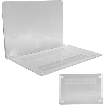 Beschermhoes voor laptop voor OS X Transparante siliconen boven- en onderkant cover accessoires white