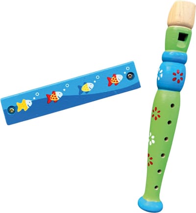 Jobber Toys Blokfluit + Mondharmonica kind - Houten Muziekinstrumenten