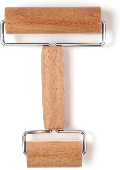 Famanu – Dubbele houten deegroller – 2-in-1 bakaccessoire – ideaal voor kleine en grote deegoppervlakken