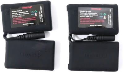 Thermrup® Set van 2 stuks Lithium -Po Accu 3,7V - 2500 mAh - Geschikt voor o.a. de Thermrup oplaadbare Sjaal ( HS614)