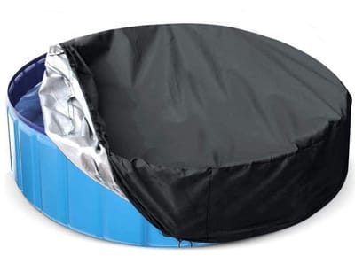 Zwembadafdekking - 190 x 190 x 30 cm - Ronde Zwembad Afdekzeil - Buitenbad afdekking - Stofhoes - Solar-afdekking -Waterdichte Oxford-stof - - Beschermt zwembaden tegen vallende bladeren stof - Zwart