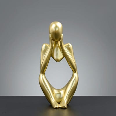 Scandinavische Kunst Abstracte Figuren Huisdecoratie, Mini Handwerk, Licht Luxe Entree Ornament, Desktop Decoratie 1st gray