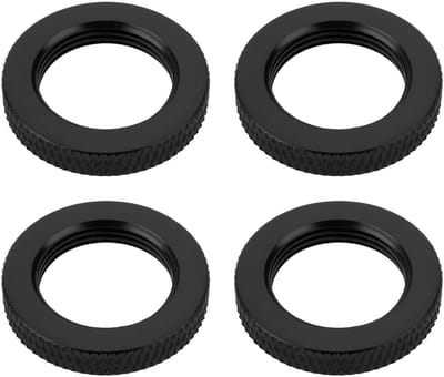 Dailygoods- Borgmoeren 4 stuks - Gecanneleerde Borgmoer - UNC5/8-27 - Microfoonstandaard - Fotostandaard - 23 x 4 mm - Verbeterde Grip - Moeren
