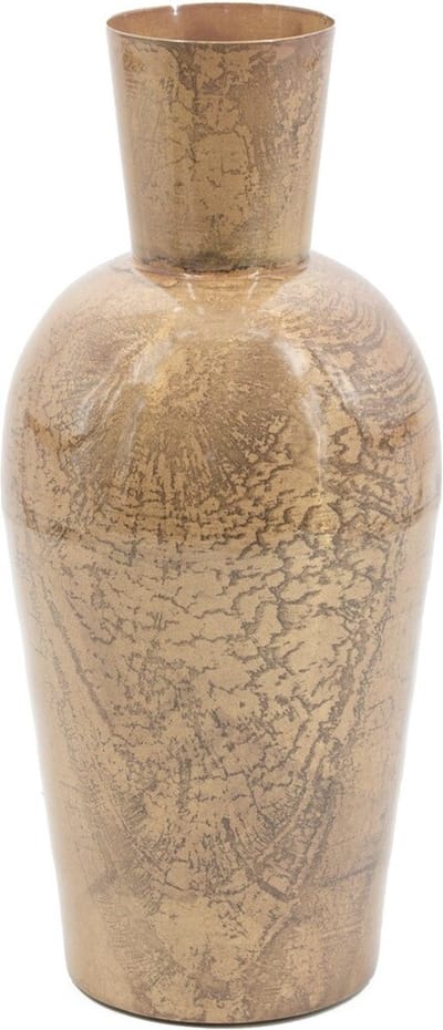 HomeBound by KY | Vaas metaal peach marble | bloemenvaas | 9x18,5x41cm