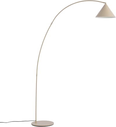 QAZQA triangolo - Retro Vloerlamp | Staande Lamp - 1 lichts - H 180 cm - Beige - Woonkamer