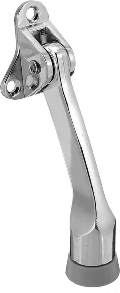 TLVX Deurstopper zilver magnetisch voetbediening – deur vastzetter - deurstop - garagestopper – schuur deurvastzetter - metaal deurstop met rubber voet – stevig - buiten en binnenhuis