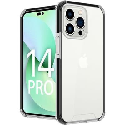 Coverzs telefoonhoesje geschikt voor Apple iPhone 14 Pro 3in1 shock case - schokbestendig - optimale bescherming voor je telefoon - transparant