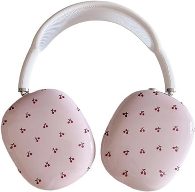 Kawaii Roze Kersen Hoes voor Hoofdtelefoon, Anti-Kras Beschermhoes voor AirPods Max