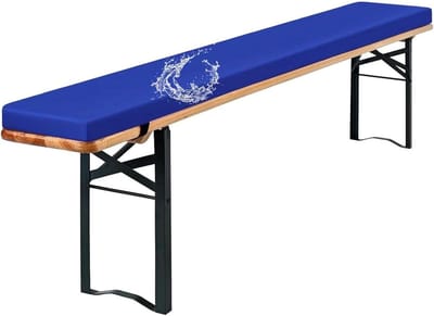 Stoelkussen - Zitkussen Bank - Buiten Ontspannen - Waterdicht Antislip - 200x30 cm - Blauw