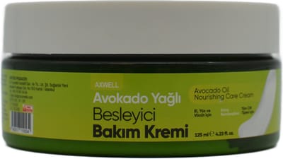 Axwell Avocado Olie Voedende Verzorgingscrème 125 ml - Voor Gezicht, Lichaam & Handen - Gezichtsverzorging