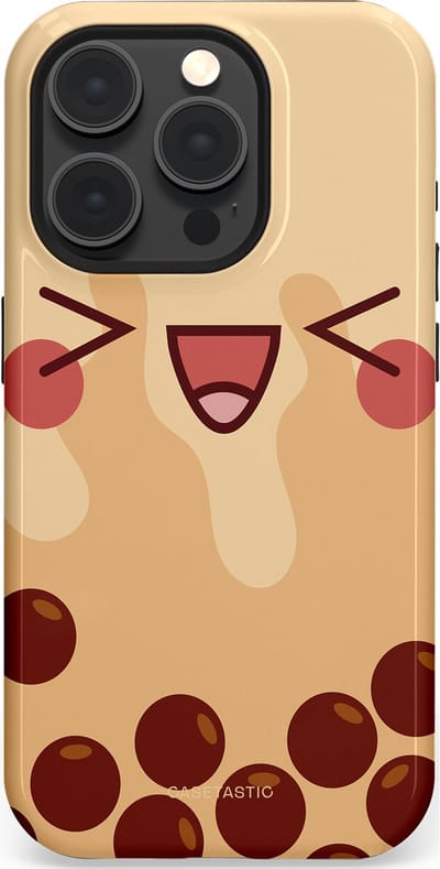 Casetastic Hoesje Geschikt voor Apple iPhone 15 Pro Magsafe - Stijlvolle Beschermende Duo-layer Case - Smeltende caramel bolletjes