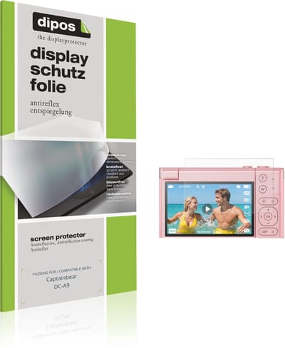 dipos – 4x Matte Beschermfolie geschikt voor Captainbear DC-A9 | Krasbestendige & antireflecterende Screenprotector Ultra-Thin