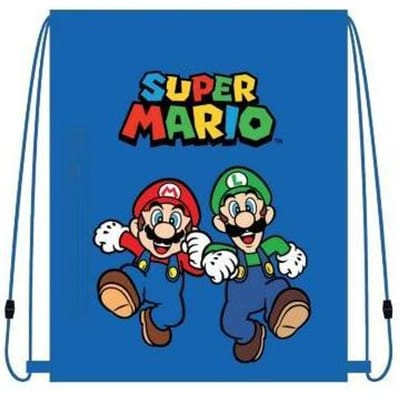 Super Mario Gymtas - Zwemtas - 40 cm - Blauw - Voor Kinderen