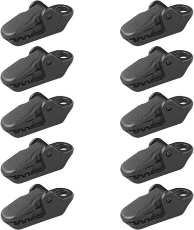 ProPlus Duurzame tenttapijt- en tarpclips - set van 10 stuks - compact en weerbestendig