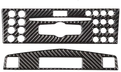 Dailygoods- Middenconsole Trim Gloednieuw - Navigatiepaneel - Decoratie Sticker - Vervanging - Koolstofvezel - 2 x Paneel - Interieurdecoratie