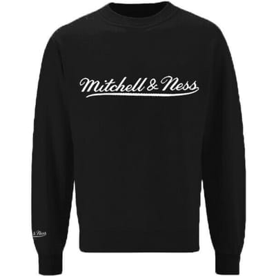 Mitchell Ness Script Logo Heren Zwarte Trui