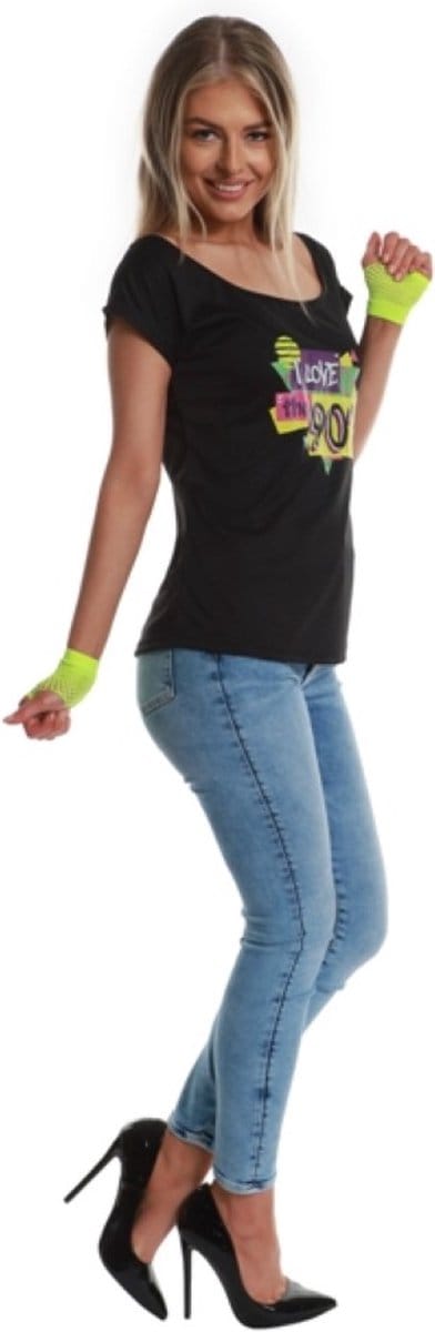 Karnival Costumes Retro 90's T-shirt Dames Carnavalskleding Dames Foute Party Carnaval Verkleedkleren Volwassenen - Polyester - Maat M