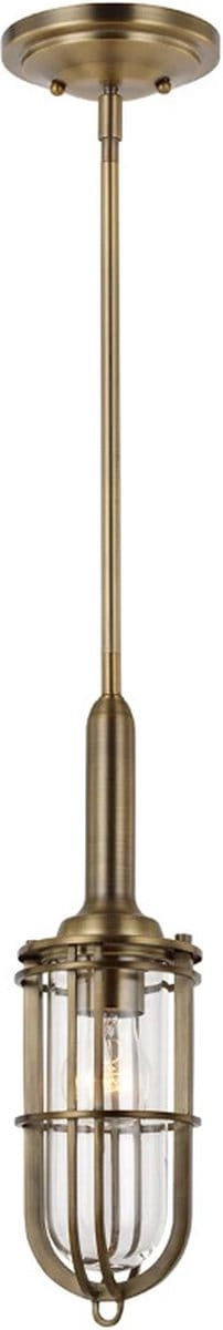Feiss LED Hanglamp Urban Restoration | 1X E27 Max 60W | IP44 | Dimbaar | Dark Antique Brass