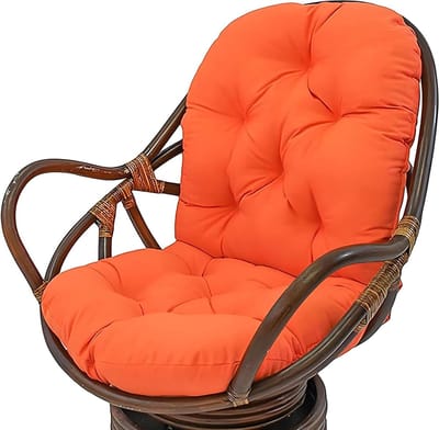 Schommelkussens - Zitkussens Rotan - Buiten Loungen - Verdikte Vulling - Rond - Oranje