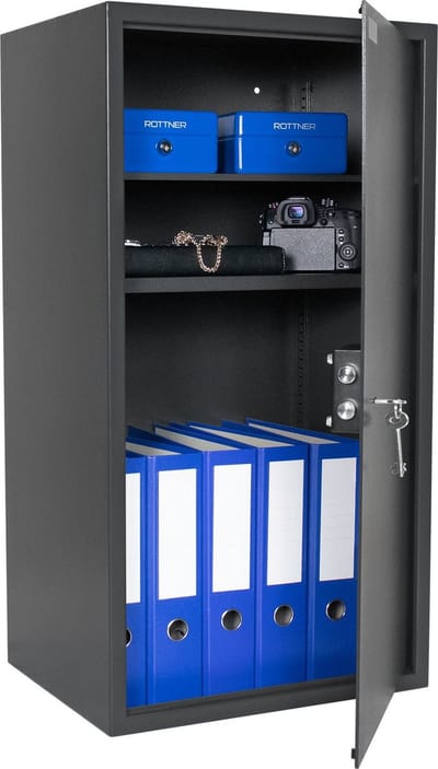 Rottner Meubelkluis Jupiter 6 - Sleutelslot - Antraciet - 85x45x36cm