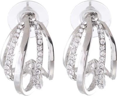Behave - Oorsteker dames - Zilverkleur - Chique stijl - 2 cm