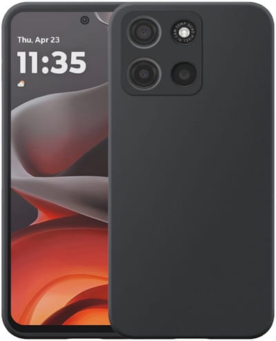 Geschikt voor Motorola Moto G15 Telefoonhoesje Flexibel Siliconen TPU hoesje - Flexible Back Cover Case Siliconen TPU - Zwart - Smartphonica geschikt voor Motorola Moto G15