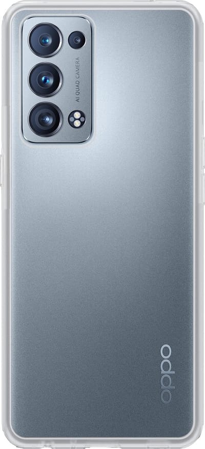 Hoes - Geschikt voor OPPO Reno 6 Pro - Sterk & Shockproof - Hoesje Cover - Siliconen Case - Transparant