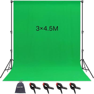 Fotostudio Achtergrond - Groen Doek - Video Opnames - Kreukvrij Materiaal - 3 x 4.5 Meter - Groen