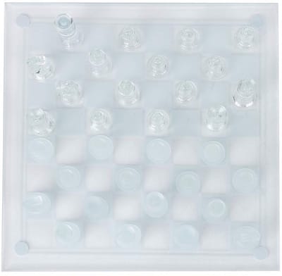 Cosensi- Schaakset 32 Stuks - Schaakbord 25x25 Cm - Houten Schaakstukken - Reizen/Kamperen - Mat/Soepele Figuren - Duurzaam Materiaal - Schaakspel