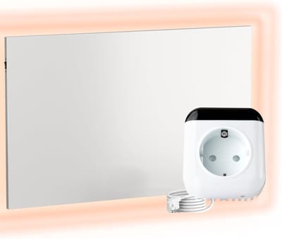 Wandverwarming Paneel - Infrarood Verwarming - Ruimte Verwarmen - App en Wifi Bediening - 900 Watt - Wit