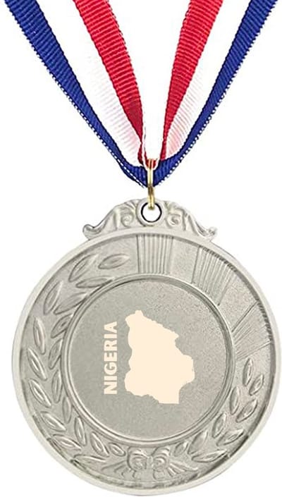 Akyol - nigeria medaille zilverkleuring - Piloot - toeristen - nigeria cadeau - beste land - leuk cadeau voor je vriend om te geven