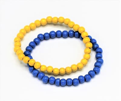 Houten Kralen armbanden set - Elastisch - A kwaliteit - 18 cm - 2 stuks - Trendy - cadeau - Kerstcadeau - Sinterklaas - Unisex - Accessoires - Kralenarmband - Houtenkralen