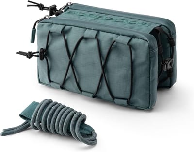 KZQ 1 Liter Buis Tas Voor Fiets Met Grote Capaciteit - Snelsluiting Bovenbuistas Met Schouderriem - Geschikt Voor Mountainbike Racefiets Mtb En Bmx - Blauwgroen