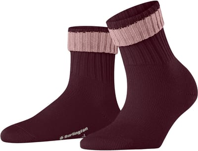 Burlington Plymouth eenkleurig wol sokken dames rood - maat 36-41