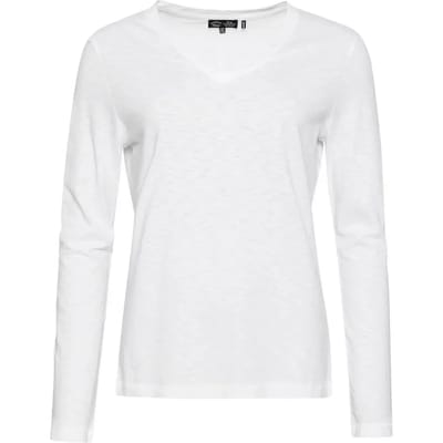 Dames-T-shirt met lange mouwen in v-hals jersey Superdry