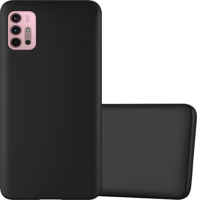 Cadorabo Hoesje geschikt voor Motorola MOTO G10 / G30 in METALLIC ZWART - Beschermhoes gemaakt van flexibel TPU silicone Case Cover