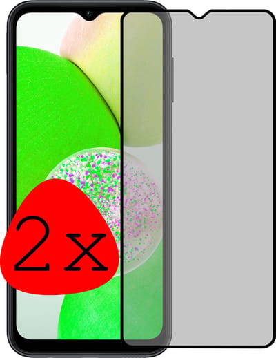 Screenprotector - 2 Stuks Geschikt voor Samsung Galaxy A14 - Privacy Filter - Beschermglas - Gehard Glas - Tempered Glass - Screen Protector