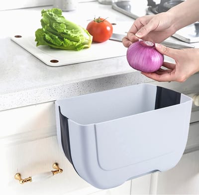 Hangende opvouwbare prullenbak 3 liter - Ruimtebesparend en eenvoudig te installeren - Geschikt voor keuken, kantoor en buitengebruik