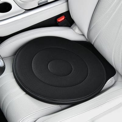 Draaikussen Auto - 360° Draaibaar Autostoelkussen - Zitkussen - Antislip Draaikussen - Multifunctioneel Mobiel Autostoelkussen - Ergonomisch Ontwerp - Uitstaphulp Auto - Voor Ouderen en Zwangere Vrouwen - Zwart