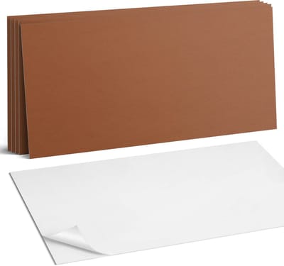 Coloray Plaktegels - Bruin Wandtegel Zelfklevend - 60 cm x 30 cm - Bruin Plaktegels - 6 stuks - Rechthoek PVC Tegels - Plaktegels Keuken - Zelfklevende Vloertegels Badkamer - Vinyl Tegels Zelfklevend - Zelfklevende Wandtegels